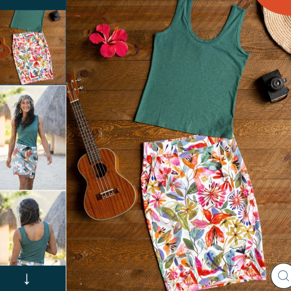 Ripskirt Tank Top for Resort Wear